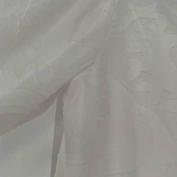 LOFT blouse top Textured Swirl Tie Back Blouse white size Small - Picture 6 of 16